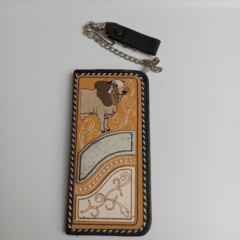 Men's Western Wallet Genuine Leather Hand Crafted‎ Bifold Cowboy Rodeo Wallet